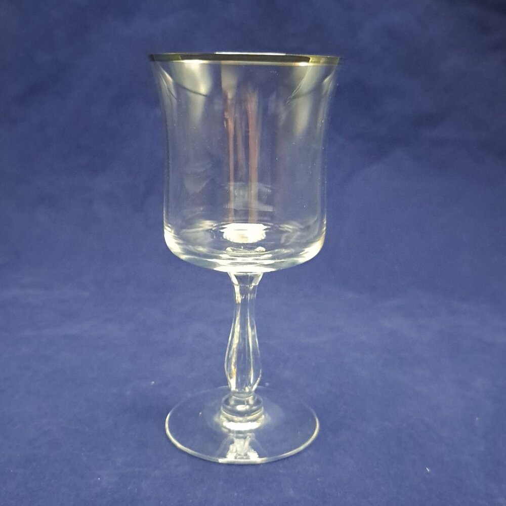 Noritake Rhythm Clear Crystal Wine Glass With Silver Trim